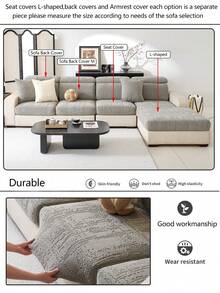 1 tấm bọc ghế sofa co giãn, chống trượt, phủ toàn bộ bề mặt ghế, phù hợp cho mọi mùa, bọc ghế sofa bằng vải, có thể giặt máy, chống bụi, thân thiện với thú cưng, bảo vệ ghế sofa trang trí, có thể điều chỉnh cho phòng ngủ, văn phòng, phòng khách và ghế sofa hình chữ L cũng như ghế sofa 1/2/3/4 chỗ ngồi. - Màu xám đen - Xem 11
