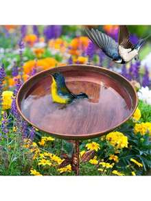12-Inch Large Bird Bath With Garden Stand, Detachable Lightweight Bird Bath, Rust-Proof Cast Iron Bird Decorative Bird Bath, Suitable For Gardens, Courtyards, Lawns, Terraces, Gift For Bird Lovers - Bird Bath Tub - View 3