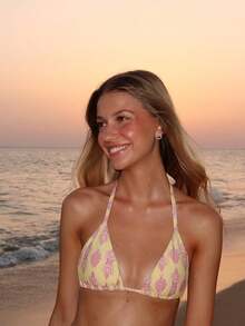 2026 Women's Beach Summer Swimsuit Set Random Print Spaghetti Strap Sexy Bikini , Summer Outfits,Elegant,Valentine's Day,Beach,Vacation,Carnival,Casual,Chic,Summer Outfits,Summer Holiday Outfits,Spring,Valentine Outfits For Women,Carnival. - Nhiều màu - Xem 2