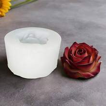 2件套3D玫瑰和丁香花硅胶模具，适用于树脂、蜡烛制作、手工蜡烛、树脂工艺品、肥皂、珠宝铸造、装饰品，适合情人节、婚礼和浪漫礼物；树脂艺术，精致花瓣，适合手工艺者；细腻的花卉纹理，优雅的花卉设计，适用于香薰蜡烛和手工装饰品。 - 2件模具/平玫+丁香 - 查看 3