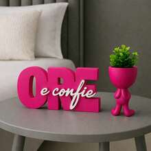 Letreiro decorativo Cristão Ore e confie , ideal para decoração e cantinho da oração - 1PC - Visão 15