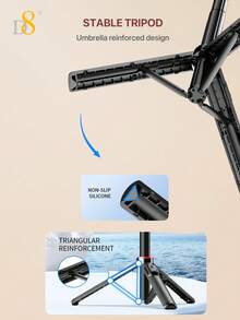 合金金属支架 D8 磁吸式手机自拍杆三脚架 360°旋转 兼容补光灯 1300MM 长智能手机三脚架一体式带集成无线遥控器 便携轻巧可伸缩手机三脚架 兼容 /安卓 妇女节礼物 派对庆典 - 均碼 - 查看 9