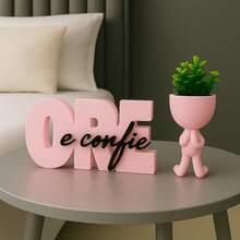 Letreiro decorativo Cristão Ore e confie , ideal para decoração e cantinho da oração - 1PC - Visão 14
