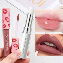 YOUNG VISION 2pcs Lip Makeup Set: 1pc Fruity Moisturizing Lip Balm, Waterproof, Anti-Chapping, Exfoliating & 1pc Mini Matte Velvet Liquid Lipstick, Suitable For Daily, Office, Commuting, Travel - Multicolor - View 4