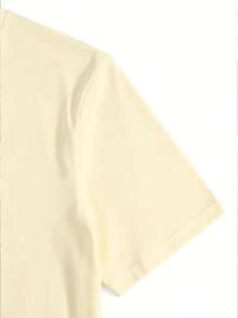 Men's Streetwear Style Printed Short-Sleeved Suit Set - Màu be - Xem 3