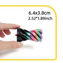 Colorful 3D Decompression Gyro, Stereo Structure Finger Tip Dual-Color Swirl Desk Decor Gift, Rotating Push Toy For Stress Relief - Multicolor - View 7