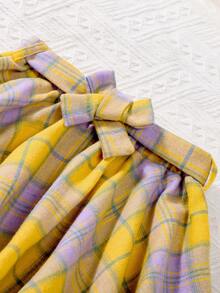 2pcs/Set Girls' Plaid A-Line Mini Skirt, Casual Vacation Skirt For Spring, Summer & Autumn - Multicolor - View 6