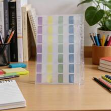 Este conjunto de caderno verde inclui um caderno espiral A5, ideal para trabalho, negócios, viagens e uso no escritório. O caderno vem com uma caneta e etiquetas coloridas para anotações, convenientes para registrar e planejar compromissos a qualquer hora e em qualquer lugar. Alta qualidade. - Multicolorido - Ver 8