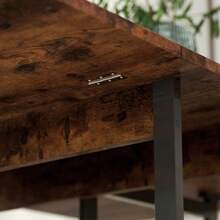 Folding dining table Kitchen table for 2 - 4 people with 2 open compartments mobile dining table Folding table for small rooms dining room kitchen 133.4 x 80 x 75 cm Rustic-Brown - Braun - Übersicht 9