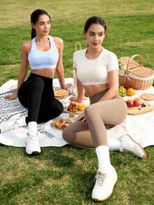 OKP 3PCS Women's Solid Color Leggings,Leggings For Women,Butt Lifting Leggings,Highly Elastic Sports Leggings,Slim Yoga Athleisure - Nhiều màu - Xem 3