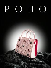 POHO Brand Luxury Women's Handbag Co-Branded Letter Small Tote Bag - V - Pink - Hồng - Xem 2