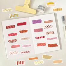 100pcs/Pack Non-Repeating Shredded Paper Collage Stickers, Artistic Stationery Stickers, DIY Creative Desk, Phone Case Stickers, Student Decorative Self-Adhesive Stickers Scrapbook Supplies Funny Stickers Kindle - A - View 5