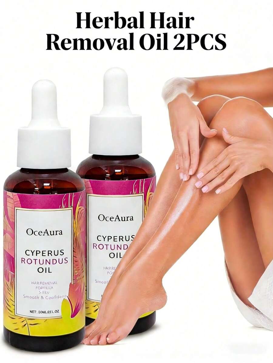Cyperus Rotundus Oil - 60ml Natural Cyperus Rotundus Oil For Hair Removal, Moisturizing & Soothing Cyperus Oil For Reducing Body Hair Growth, Hair Removal Oil Ideal For All Skin Types - 凝膠 - 查看 1