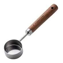 1pc Stainless Steel 15ML Coffee Powder Scoop, Walnut Handle Coffee Bean Measuring Spoon - Multicolor - View 11