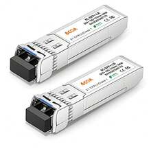 Paquete de 2 transceptores 10GBase-LR SFP+ módulo de modo único 10G LC para Cisco SFP-10G-LR Meraki MA-SFP-10GB-LR Ubiquiti UF--10G Mikrotik D-Link Supermicro Netgear DDM 1310 nm 10 km - como en la foto - Ver 9