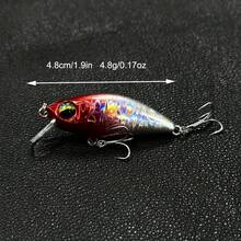 3pcs/Box 4.8cm 4.8g Micro Minnow Fishing Lure, Slow Sinking Swimbait Soft Bait For Stream Fishing - Multicolor - View 6