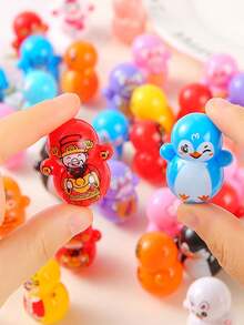 10个装猫咪滚轮玩具，塑料材质，无需电池，互动性强，适合多只猫咪同时玩耍，提供绝佳的玩耍体验。猫咪日常自娱自乐玩具，无需电池。 - 彩色 - 查看 6