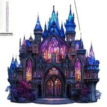 1 pieza Atrapasol de acrílico 2D - Castillo Misterioso, una decoración colgante mística que puede agregar un toque caprichoso a tu sala de estar, dormitorio, pasillo o cualquier espacio, una opción soñada para entusiastas de la imaginación. - E - Ver 2