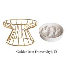 shuo ni mao yi Ceramic Slow Feeder Bowl With Neck Protection Arch, Anti-Slip Small Dog/Cat Food Bowl, Anti-Choking - Multicolor - View 29