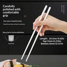 20pcs Luxury Ceramic Chopsticks, Easy To Clean, Anti-Mold, Non-Slip, Heat Resistant, High-End Hotel & Home Choice, New Chinese Style Chopsticks - White - View 2