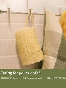 1/3Pcs Natural Loofah Body Scrubber, Dual-Use Exfoliating Sponge & Kitchen Cleaning Brush, Natural Plant Fiber, Sensitive Skin-Friendly, Reusable Unisex Loofah Pad, Face Body Cleansing & Kitchen Gadget, Bathroom & Kitchen Essential - A - View 5