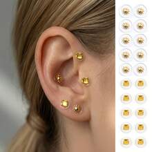 Ear Acupressure Beads, Ear Acupressure Massage Therapy Helps Relax Body And Mind, Relieve Stress, Easy To Operate. - Multicolor - View 1