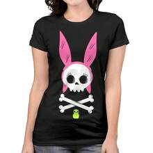 Louise Belcher Skull Bob's Burgers T-Shirt, Men's Women's Sizes (Dmm-130) - 黑色 - 查看 1