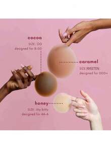 RIYEETEN Grippy Nipple Covers Sticky Cakes Circles Bra Cup - The First-Ever Sticky Not Icky Circle Nipple Covers - Honey - View 5