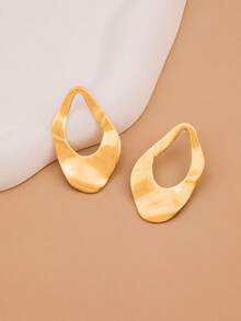 Örhängen med droppformade kristaller för kvinnor, 1 par - Guld - Visa 3