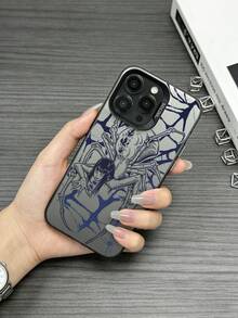 暗黑哥特风格蜘蛛女巫插画艺术手机壳，哑光磨砂材质，高精度黑白线条雕刻印刷工艺；神秘诡谲的视觉冲击力与暗黑美学氛围完美融合 - 彩色 - 查看 5