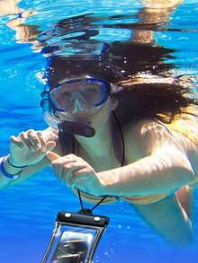 Transparent Universal Waterproof Phone Pouch, Waterproof Phone Dry Bag, Waterproof Phone Case, Touchscreen Applicable Waterproof Phone Cover, Swimming Waterproof Phone Case - Multicolor - View 2