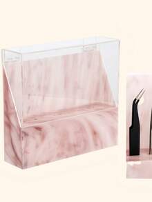 Dust-Proof Acrylic Tweezers Holder, 6/8 Compartment Eyelash Tool Storage Box With Flip Lid, Transparent Eyelash Extension Storage Box Suitable For Makeup Tweezers - Multicolor - View 8