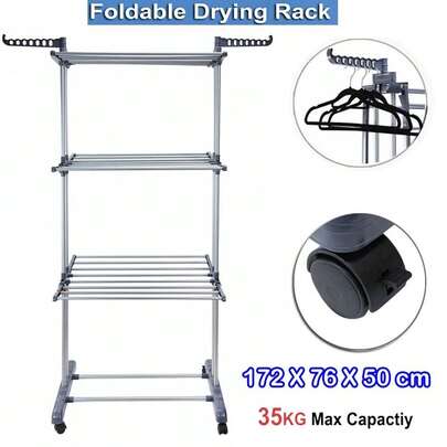 Clothes Airer 3 Tier Laundry Drying Rk Outdoor Indoor Heavy Duty Horse S247.