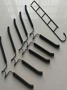 1pc 5-Tier Heavy Duty Closet Organizer Rack, Space Saving Clothes, Pants Hanger, Multi-Function Hanging Garment Display Rack, Wardrobe Accessory Storage Rack For Tie, Scarf, Camisole, Bra, Dress, Pants, Jeans, Suit, T-Shirt, Skirt, Suitable For Dorm/Home Use - Multicolor - View 4