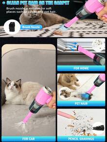 Mini Portable Nail Dust Vacuum Cleaner, Wireless Handheld Nail Dust Cleaning Vacuum Cleaner, 3-In-1 Handheld Vacuum Cleaner Suitable For Nails, Manicure, Car, Office And Home Cleaning - Multicolor - View 5
