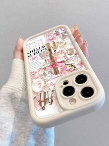 1 Piece Of Fashionable Cross & Jesus Girl Slogan Patchwork Pattern Full Coverage Fingerprint-Resistant Soft Phone Case, Compatible With IPhone 16 Pro Max/16/16 Pro/16 Plus/15/15 Pro Max/15 Pro/11/12/13/14 Pro Max/11 Pro/11 Pro Max/12 Pro/12 Pro Max/13 Pro/13 Pro Max/14 Pro/14 Pro Max, Creative High-Quality Design. - 白色 - 查看 3