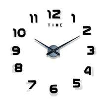 2026 Modern Design Large 3D DIY Quartz Clock, Fashionable Mirror Surface Sticker, Living Room Home Decor Wall Clock - 1PC - View 11