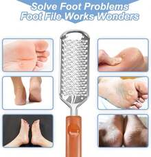 Professional Foot Scrubber Dead Skin Remover, Pedicure Foot File Callus Removal, Heel Scraper For Cracked Heels, Microplane Cheese Grater For Feet, Foot Rasp For Hard Skin(T1) - ColorA - 查看 3