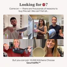 Ceramic Coated Cookware Set - PFOA-Free Non-Stick Multi-Pot With Detachable Handles | Induction/Gas/Oven 450°F, Stackable Design For Steaming, Frying & Sauteing (Cream) - Multicolor - View 8