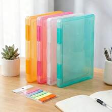 1 hộp đựng tài liệu/tệp tin bằng nhựa PP trong suốt cỡ A4 (dùng cho bài kiểm tra và thẻ ID), hộp lưu trữ tài liệu, thích hợp cho tháng Ramadan/Eid Al-Fitr, kiểu dáng/màu sắc ngẫu nhiên. - Nhiều màu - Xem 10