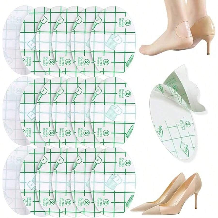 Invisible Gel Heel Protector For Blister Prevention, Soft Cushioned Anti-Rub Shoe Back Pads - 1pack 20pcs - 查看 1