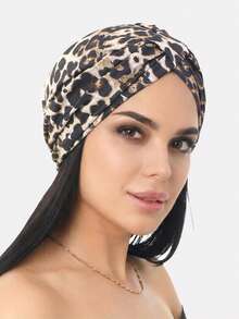 1pc Women's African Print Turban Hat, Suitable For Daily Use - Multicolor - View 15