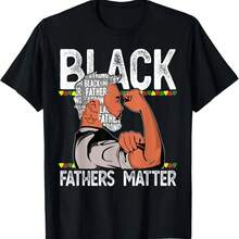 Black Fathers Matter Dope Black Dad King Fathers Day T-Shirt - 黑色 - 查看 1
