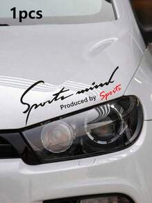 汽车眉形贴纸，运动字体运动色调个性化车贴，挡泥板改装贴纸，免费DIY，自粘式，易于使用 - A - 查看 1