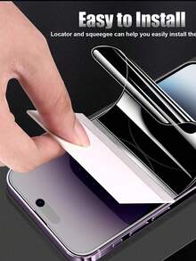 Privacy Hydrogel Screen Protector Phone Film 3pcs Water-Resistant Privacy Screen Protector Compatible With IPhone11/12/13/14/15/16/16 Plus/16 Pro/16 Pro Max/17/17air/17pro/17 Pro Max Self-Healing Anti-Scratch Privacy Protection For Public Use Smartphone Accessories Spring Gift - Black - View 4
