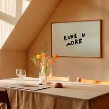 1幅“爱你更多”字样墙画海报，可爱帆布画，适合客厅、卧室装饰，送给朋友的贴心礼物，完美的乔迁礼物，不含画框 - B - 查看 4