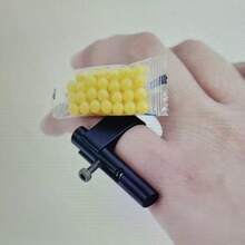 Creative New Mini Handgun Ring Set, Cute Student Stress Relief Gadget Ring, Mini Pressure Launch Toy, Comes With A Pack Of Small Balls - Multicolor - View 12