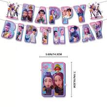 1件生日桌布，适用于各种派对、生日派对等。 - 彩色 - 查看 7