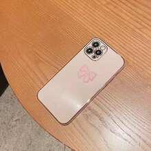 1pc Pink Bow Electroplated Phone Case, Thin Soft Silicone Protective Cover Compatible With Iphone 16/15 Pro, 14 Pro, 13 Pro Max, 12/11, Plus Anti-Fall - Multicolor - View 6