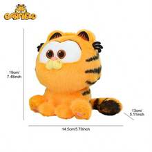 GARFIELD 1件新款柔軟坐姿貓咪毛絨玩偶，適合兒童生日禮物、女友情人節禮物、家庭可愛禮物 - 彩色 - 查看 6